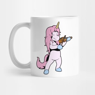 Comic unicorn playing violin Mug